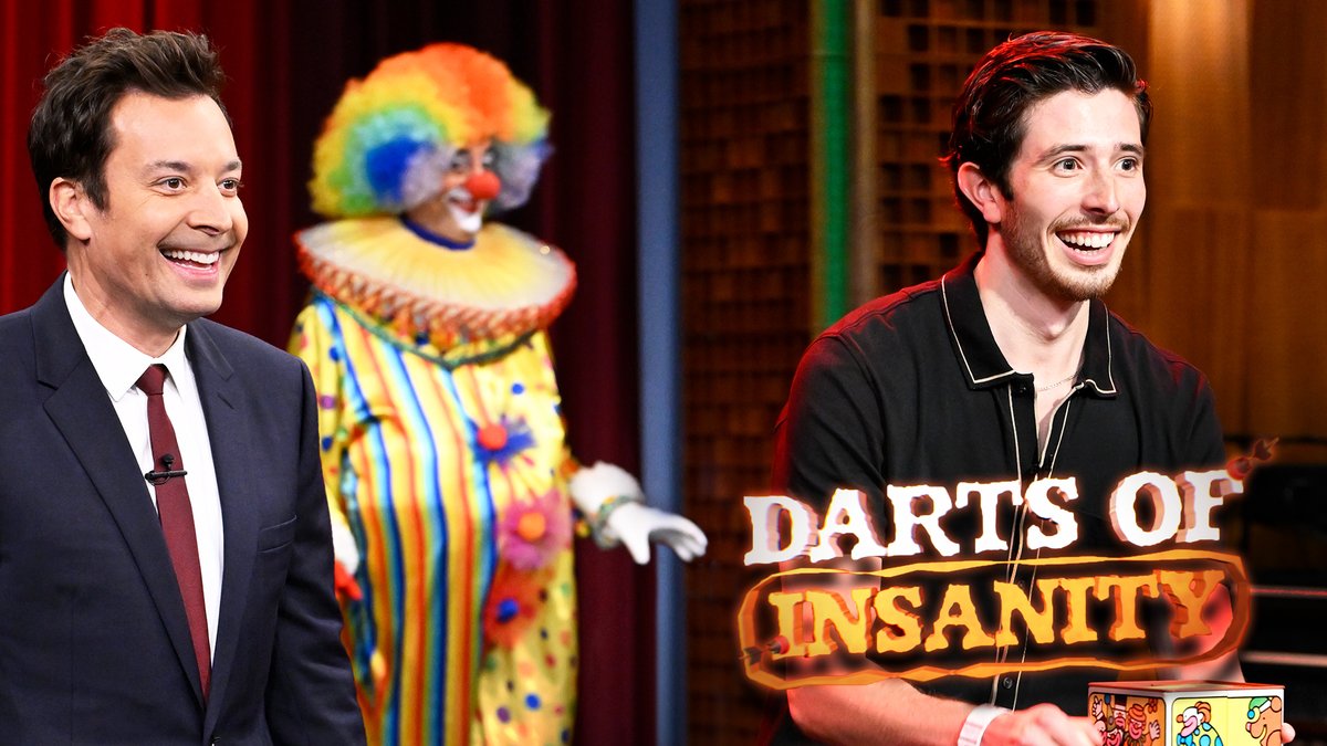 It’s time for Darts of Insanity, a game of skill, strategy, darts, and insanity! 🎯 #FallonTonight