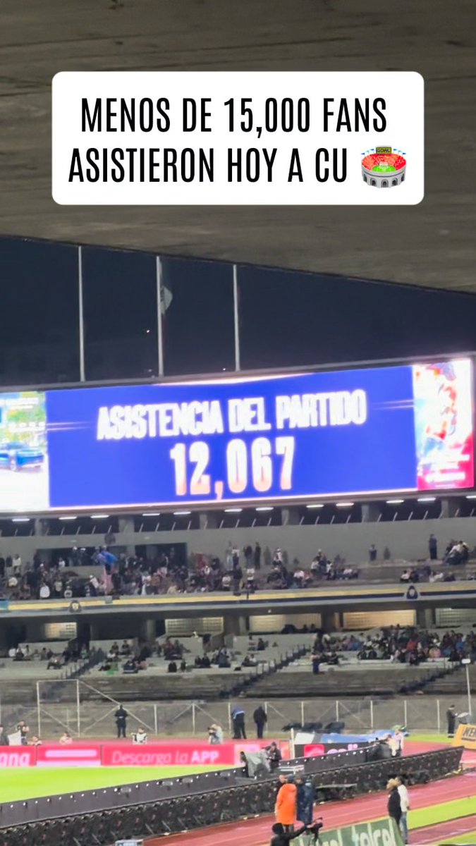 ¡Hoy la afición de Pumas no llegó a CU! Pocos aficionados se dieron cita al juego ante León 😮⚽