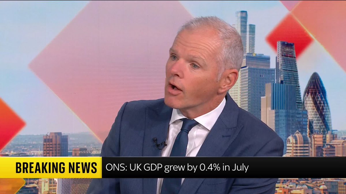 BREAKING: UK GDP grew by 0.4% in July, the Office for National Statistics has reported. Sky's Paul Kelso says 'this is really positive news' and explains what it could mean for next month's budget.