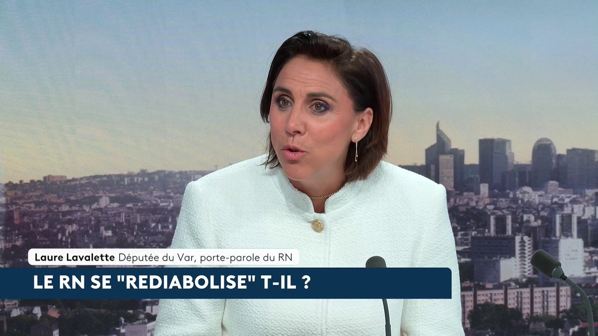 🔴 🗣 "Ca va bien entre Marine Le Pen et Jordan Bardella, je sais que vous aimeriez que ca aille mal (...) je peux vous assurer que le groupe vit bien", assure la porte-parole et députée RN, Laure Lavalette. #canal16