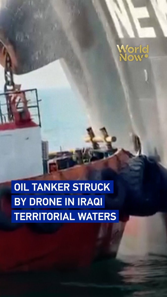 Oil tanker struck by drone in Iraqi territorial waters #WorldNow