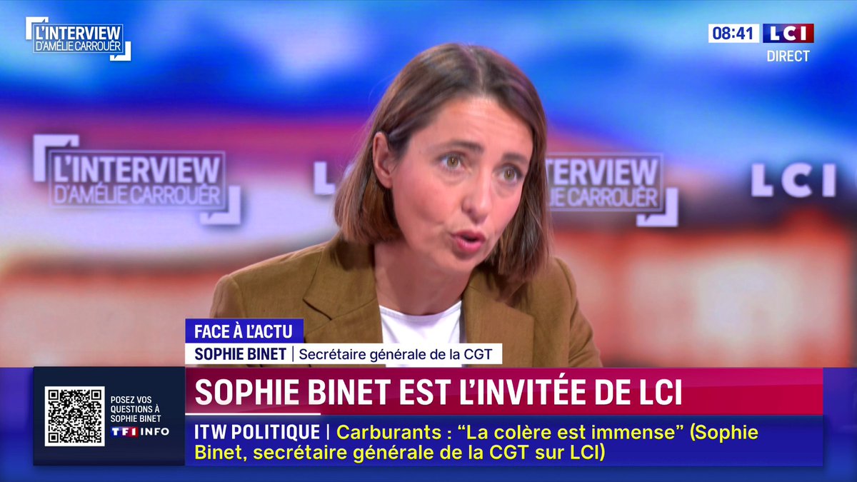 Sophie Binet : "La CGT est républicaine, elle respecte le résultat des urnes. Mais l'extrême-droite est un danger absolu pour les travailleurs et pour la démocratie. Le RN ne nous as jamais défendu. (...) Ça n'est pas un parti comme les autres" 📺 L'interview d'Amélie Carrouër