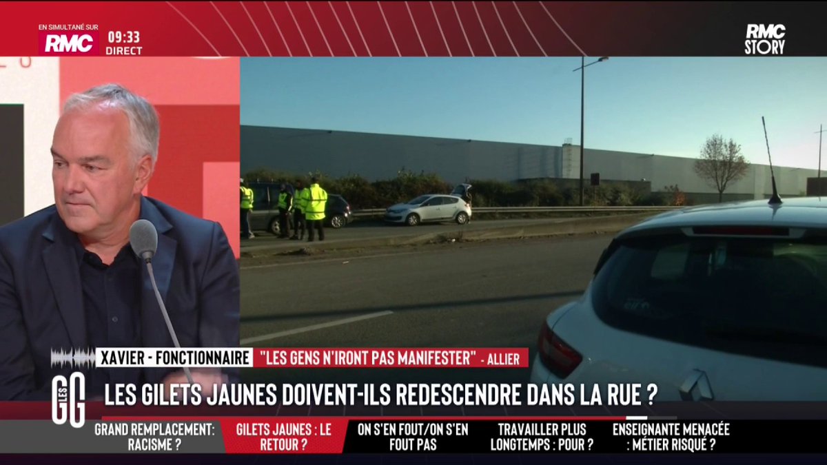 🦺 Les Gilets jaunes vont-ils redescendre dans la rue? 🗣️ Xavier n'y croit pas: "Les gens sont devenus individualistes. Ce sont des révolutionnaires Facebook sur leur canapé. Quand il faut défendre quelque chose, ils râlent juste dans leur salon." #GGRMC