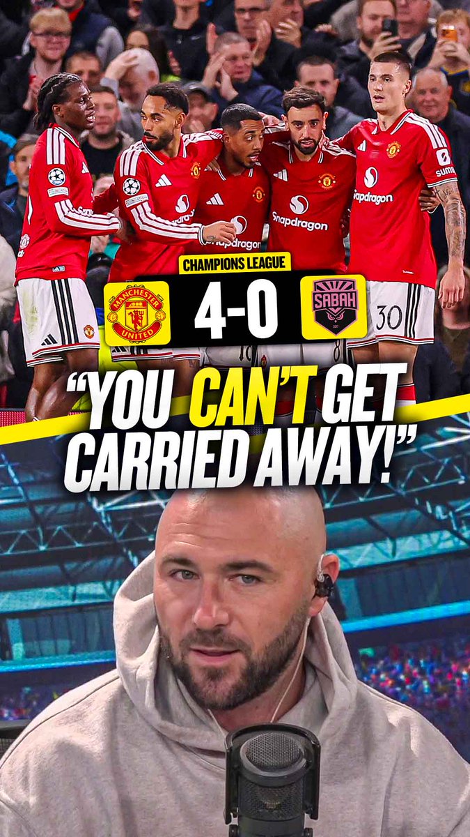 🤷‍♂️ "They're expected to win!" 🥱 "I don't think it's anything you can get too carried away with!" Charlie Austin is not having #MUFC being lavished with praise for beating Sabah 4-0 in the Champions League! 🤦‍♂️