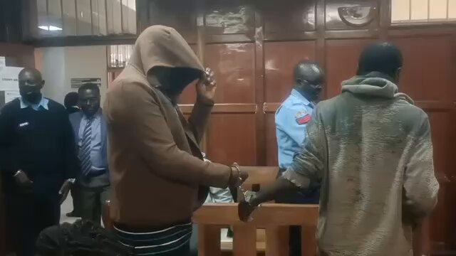 Nyachae’s son Michael at Milimani court in Nairobi after he was arrested over Sh1.2 million fraud claims