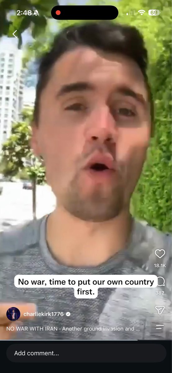 Looks like you already forgot… #charliekirk He would 100% be on the side of Tucker, Massie, Joe Kent, and the American people 🇺🇸 and they know it, that’s why all the gaslighting.