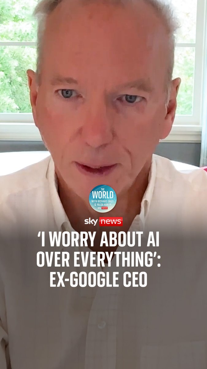 “I worry about AI over everything" But despite his concerns, ex-Google CEO @EricSchmidt says he's an optimist about AI. It comes as Anthropic researchers warn it could pose an existential threat within a decade. Watch his chat with Richard Engel here: