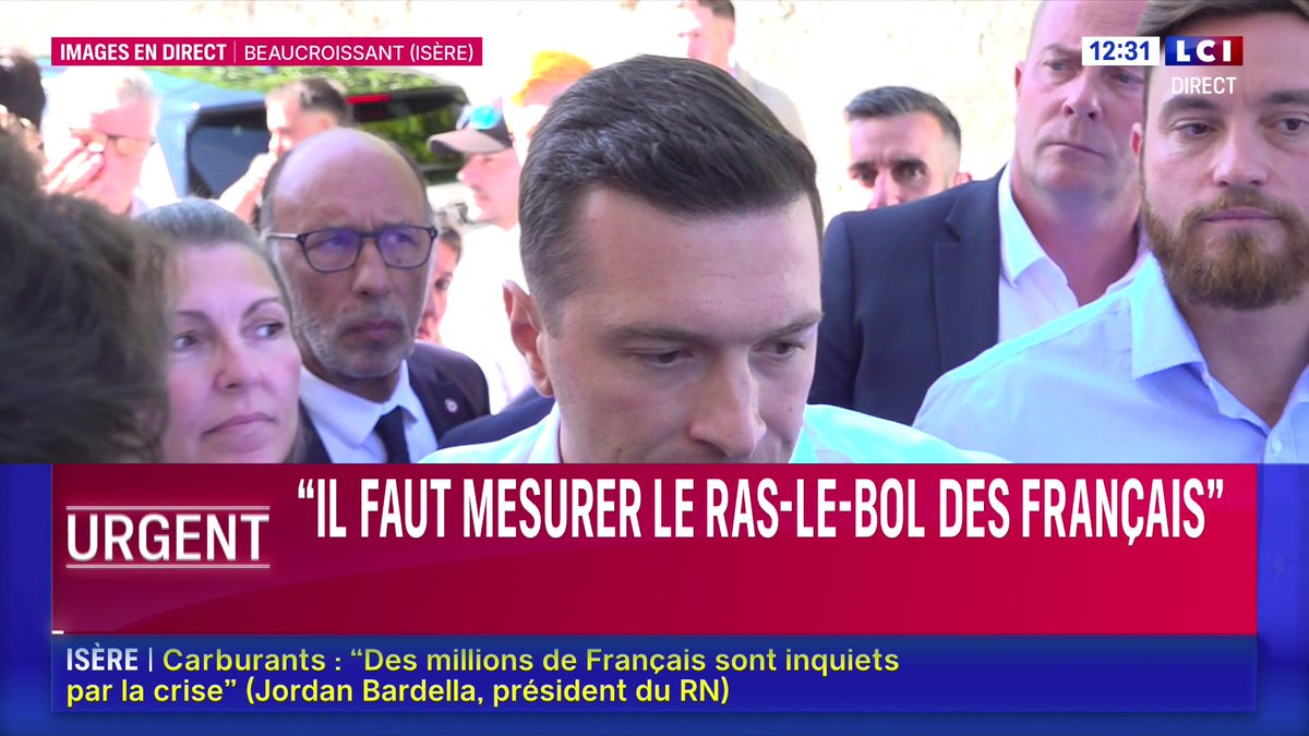 🔴 Carburants : "C'est un aveu d'échec et d'impuissance de la part du gouvernement. (...) Il y a des millions de Français qui sont extrêmement inquiets de la crise qui est train de se dérouler", affirme Jordan Bardella