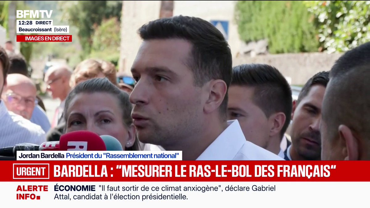 Propos racistes d'un policier à Carcassonne: "Nous ne sommes pas responsables de tout ce qui se passe en France", déclare Jordan Bardella, président du RN