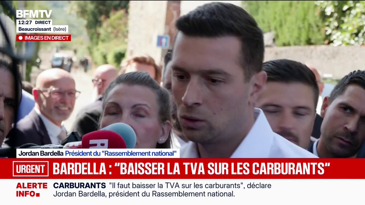 Prix des carburants: "Il faut mesurer le ras-le-bol des Français", lance Jordan Bardella, président du Rassemblement national