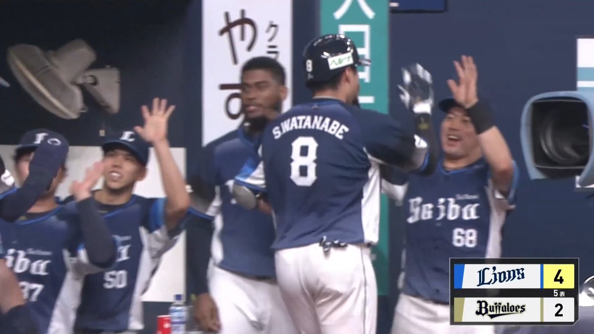 #渡部聖弥 選手もホームランで続く! この回2本のホームランで3得点と、再びリードを奪います! #seibulions #打破