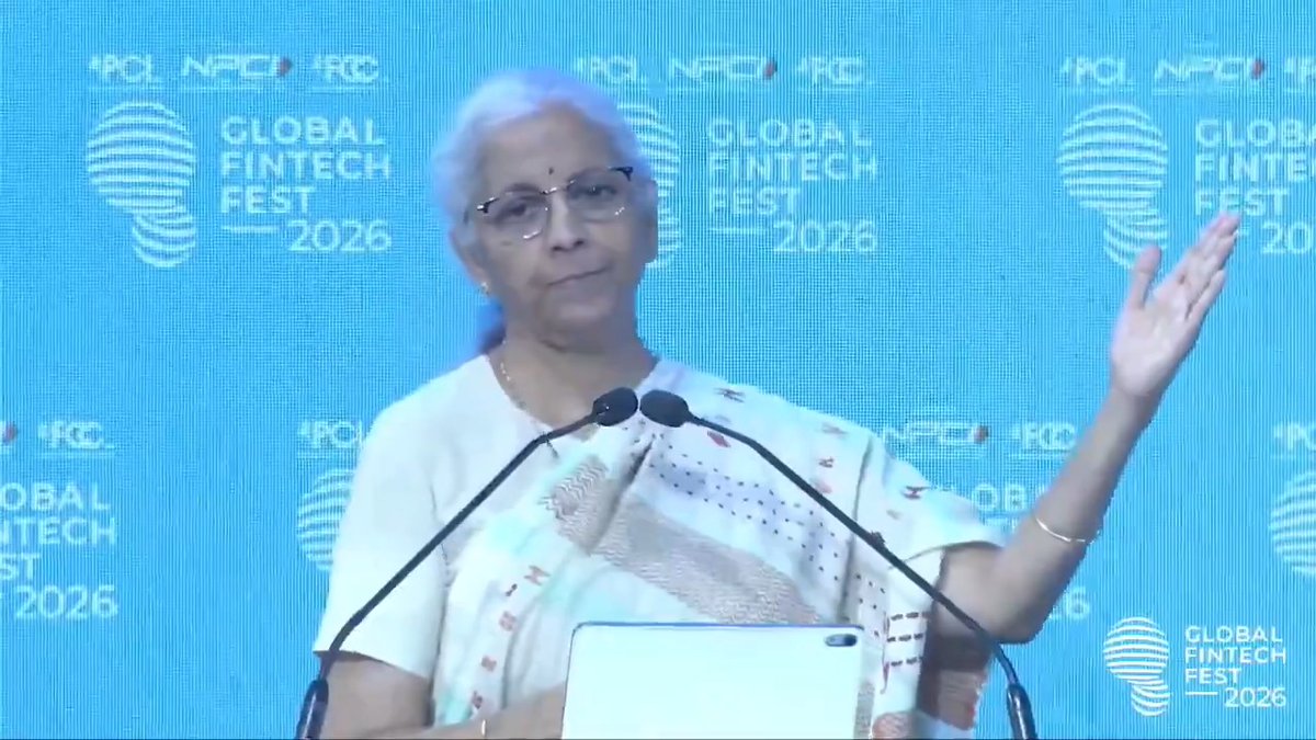 Watch: Smt Nirmala Sitharaman's address at the Global Fintech Fest 2026 in Mumbai, Maharashtra. Global Fintech Fest #GFF2026 #GlobalFintechFest