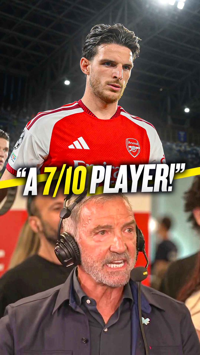 😴 "He's a 7/10 [player] every week!" ❌ "You have to have a special radar to play in midfield... that's what Declan doesn't have!" Graeme Souness refuses to back down from his criticism of #AFC's Declan Rice as a midfielder! 😤