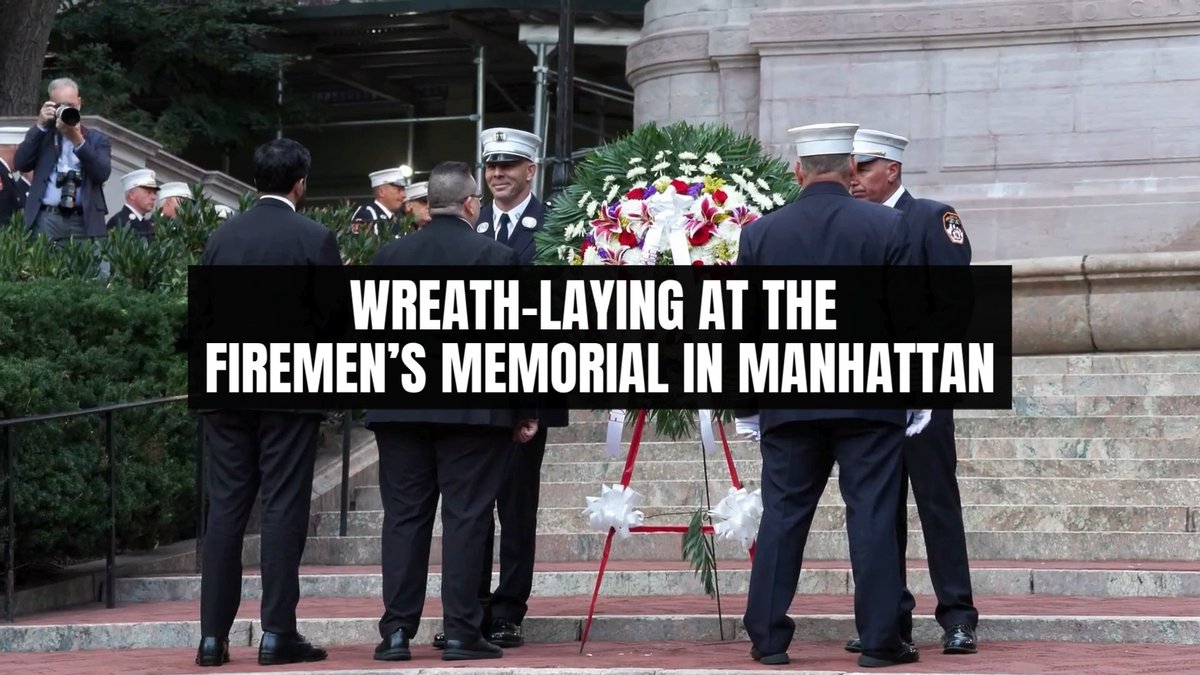25 years later. 343 heroes. One promise. We will #NeverForget. On Friday morning, FDNY Commissioner Lillian Bonsignore, Chief of Department John Esposito and Mayor Zohran Mamdani laid a wreath at the Firemen's Memorial in Manhattan in honor of the 343 FDNY members who made the Supreme Sacrifice on September 11, 2001, at Manhattan Box 5-5-8087 World Trade Center.