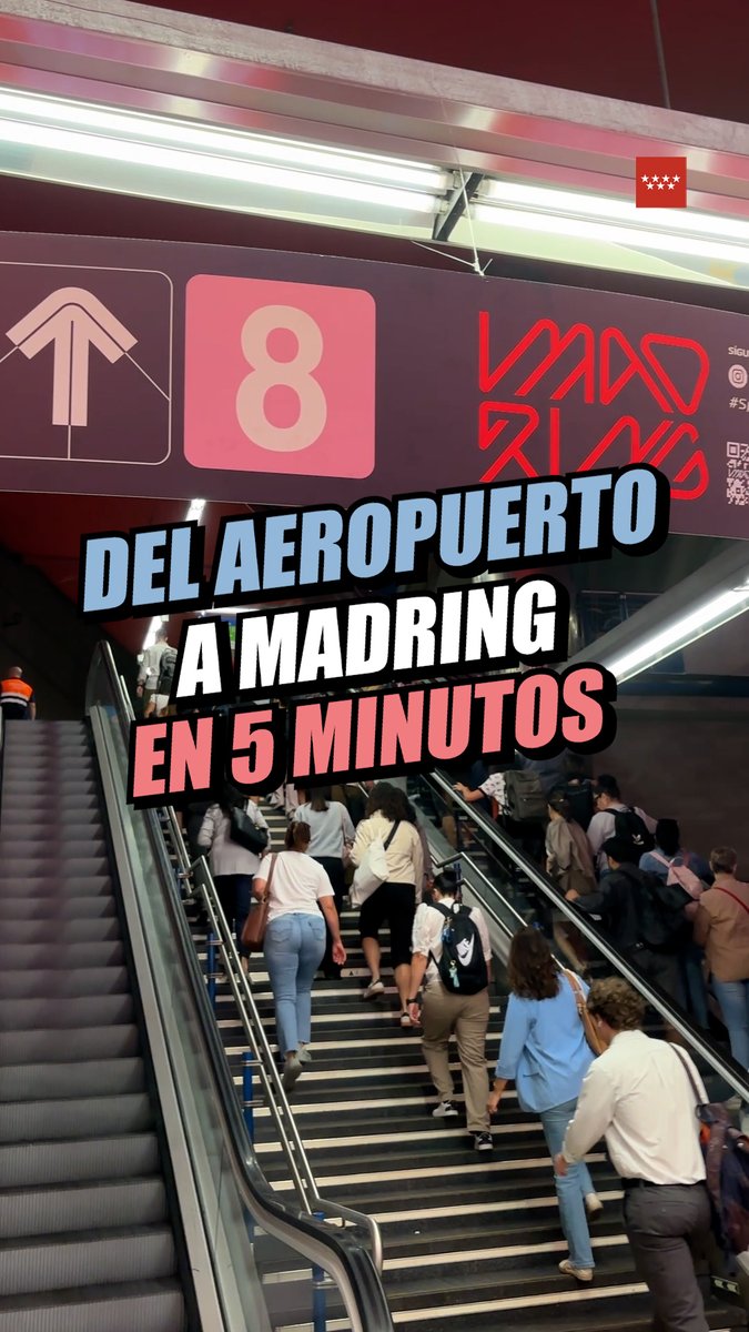 🏁️ ¡Arranca el gran premio de España de Formula 1 en Madrid! ✈️🚇 Miles de aficionados aterrizan este fin de semana en la capital y gracias a Metro pueden llegar en pocos minutos desde su terminal al circuito MADRING. ✅ La estación de Feria de Madrid (L8) se encuentra a solo 100 metros de la línea de salida. ✅ Metro reforzará hasta en un 250% en varias líneas. ✅ En la L8 los trenes circularán con seis coches, dos más de los habituales.