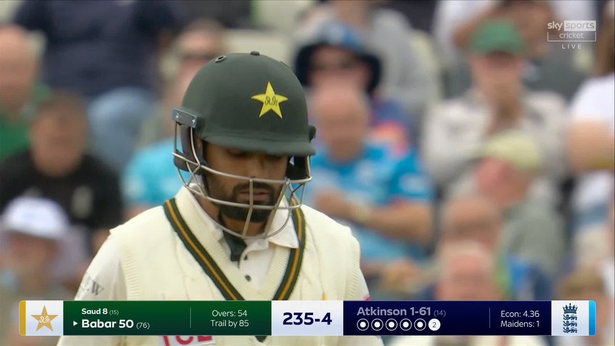 A 34th Test match half-century for Babar Azam 🇵🇰