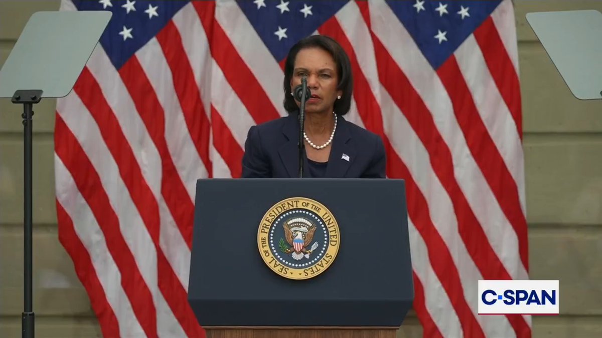 Former Secretary of State Condoleezza Rice: "We responded in ways that the evil men who attacked us could never have imagined... Well they picked the wrong people — they did not know us, then or now."