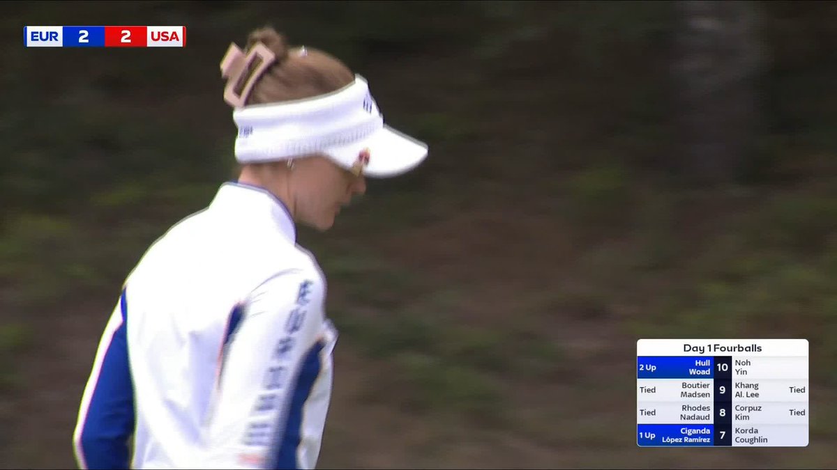 "The pressure is on." CLUTCH from Charley Hull! 🤩 Watch the Solheim Cup with NOW!