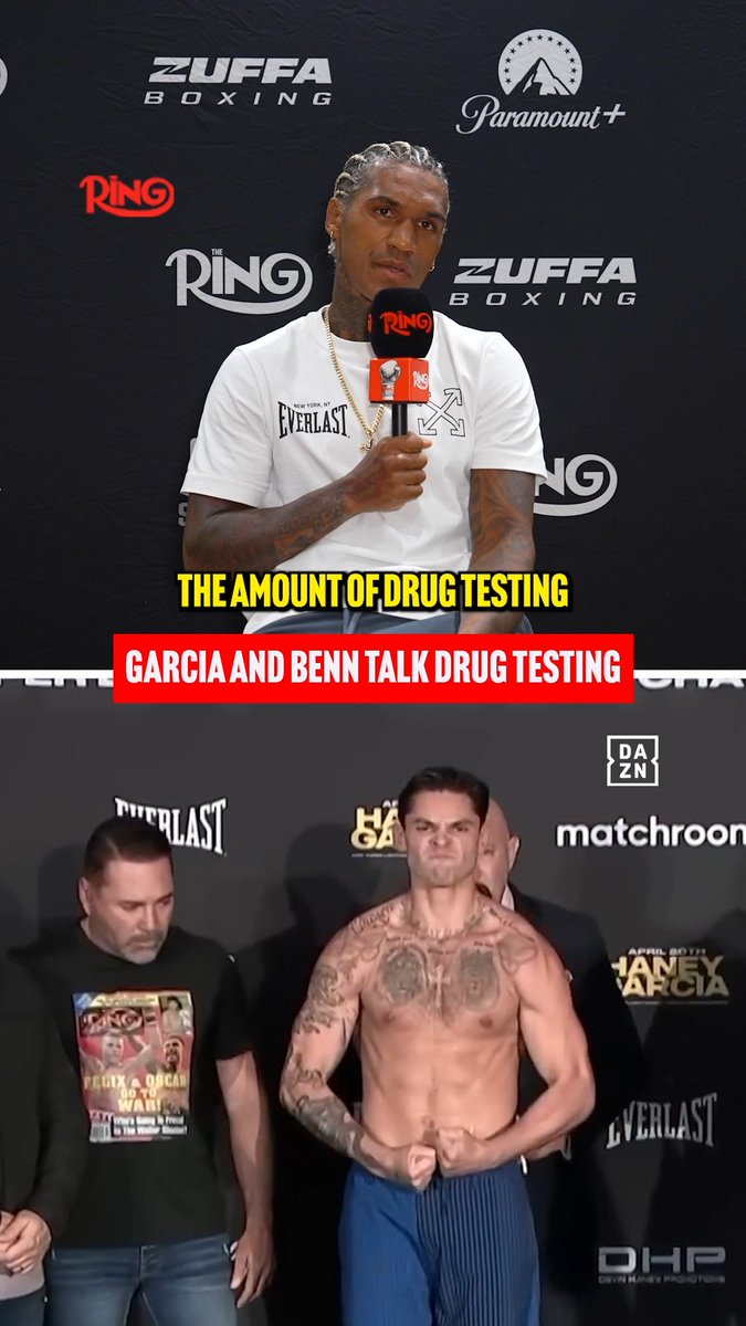 Ryan Garcia and Conor Benn are both satisfied with the testing heading into Saturday's fight 🎙️ #GarciaBenn l Sept 12th in Las Vegas 🥊