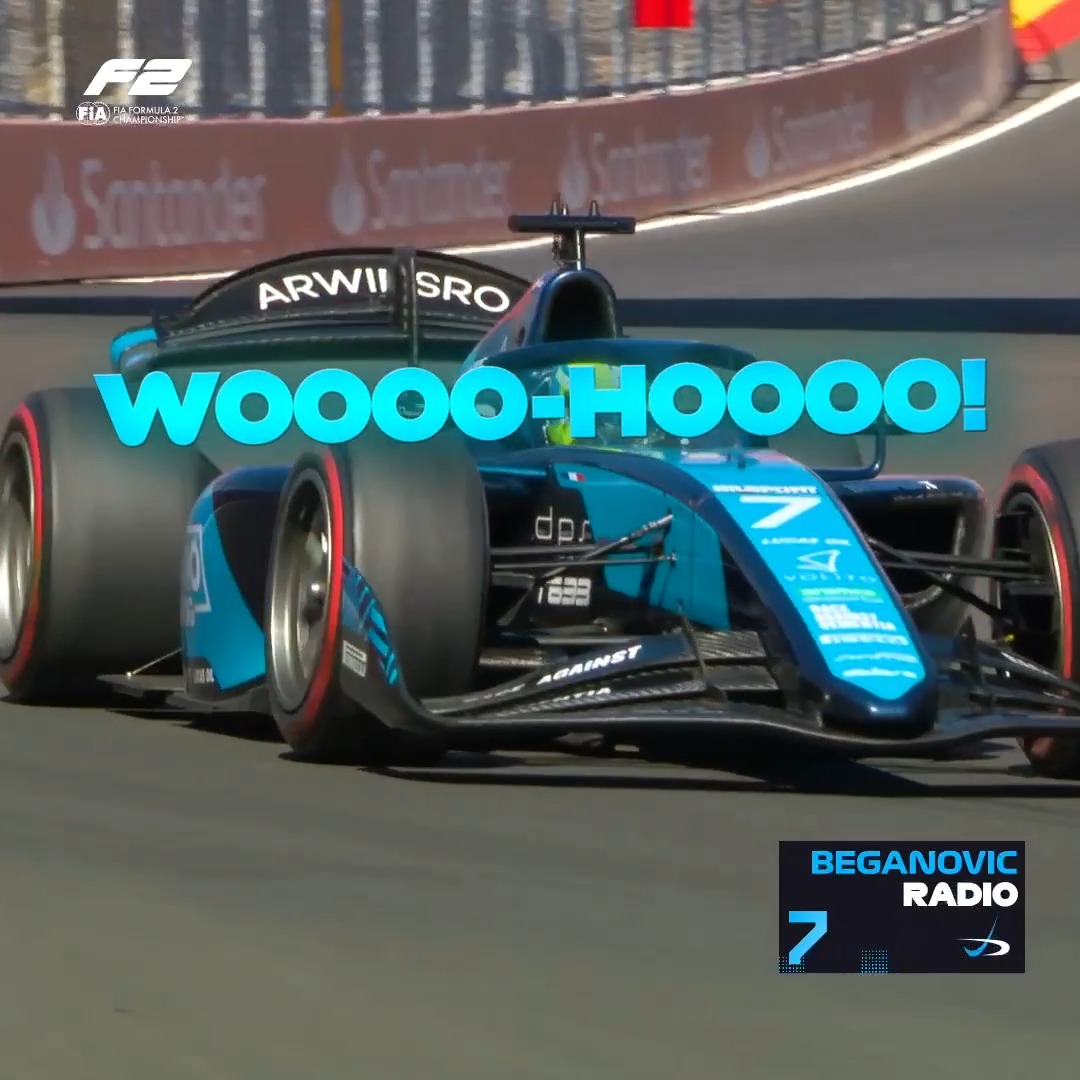 Say it again for the people it the back, Dino 🗣️📢 The @Damsracing driver came through to claim his second @Aramco Pole Position Award of the season at the Madring 🙌 #F2 #SpanishGP