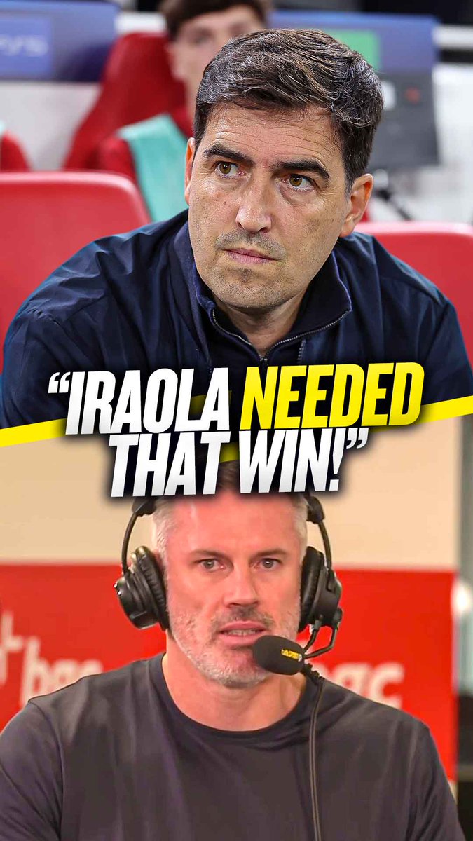 🙏 "Midweek [vs Atelti] was a massive result for us and the manager!" 👏 "Iraola need that win... fantastic to get a win over a big manager and big club!" Jamie Carragher explains why #LFC's win over Atletico Madrid was so important for Andoni Iraola! 🔴