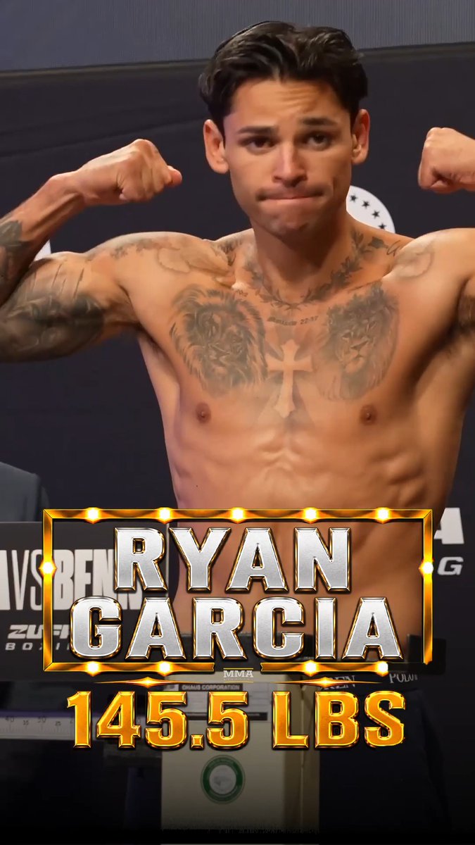 Ryan Garcia MAKES WEIGHT for his WBC welterweight title defense against Conor Benn 🏆🥊 #GarciaBenn