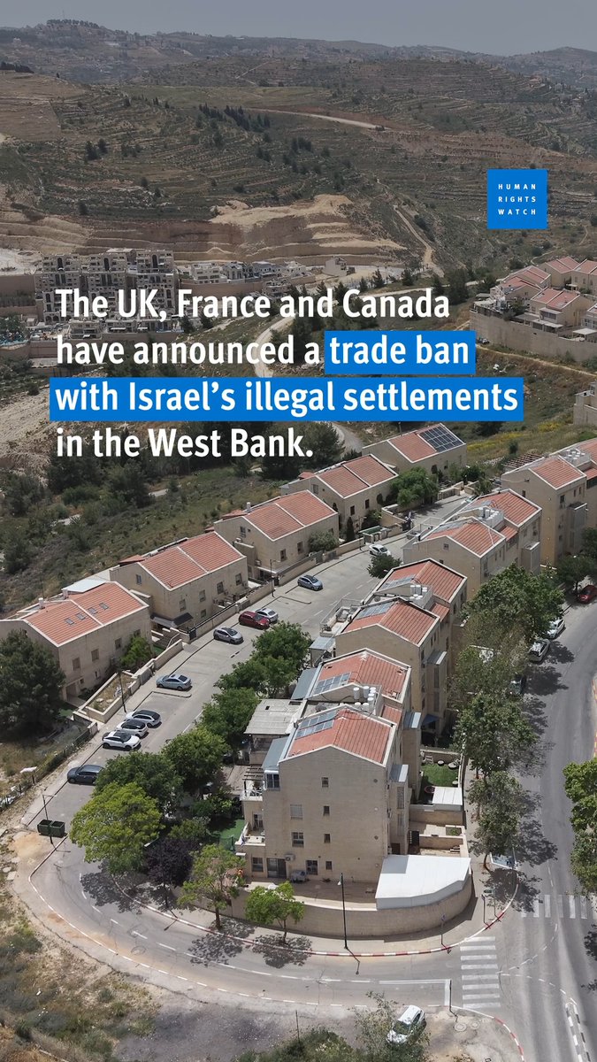 In a significant step this week, the UK, France, and Canada announced a trade ban with Israel’s illegal settlements in the West Bank. Other countries and the European Union should follow suit, banning trade that supports Israel’s unlawful occupation, ethnic cleansing and apartheid.