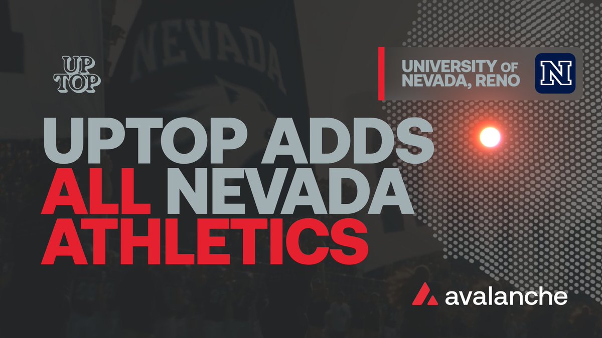 BREAKING: The University of Nevada, Reno, is launching Wolf Pack Rewards with Uptop, built on Avalanche The new program gives Wolf Pack fans more ways to stay connected with Nevada Athletics and get rewarded for their support beyond game day. For Nevada, that turns game day engagement into a year-round relationship, creating more opportunities around tickets, merch, experiences, and sponsors. Wolf Pack Rewards is built by Uptop, a Rain company, on Avalanche.