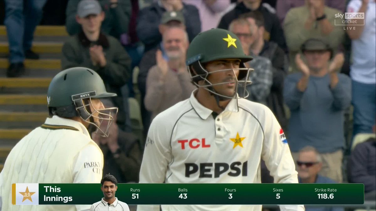 What a debut Test match! 🤩 Razaullah reaches his half-century in style 🇵🇰