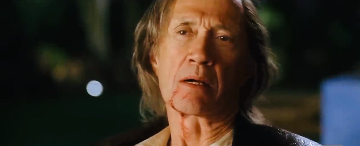 This is one of the most satisfying moments in Kill Bill: Vol. 2 because The Bride finally reveals that she learned something from Pai Mei that Bill never expected her to master. After everything they’ve been through, Bill still carries himself like he knows her better than anyone, but this technique completely changes the balance between them. The Five Point Palm Exploding Heart Technique isn’t flashy like some of the fights in Vol. 1. It’s quiet, controlled, and almost unsettling because The Bride barely has to do anything. She simply delivers the five precise strikes and lets Bill realize what has happened. The tension comes from watching him slowly understand that she has already won. What makes the scene hit even harder is that The Bride doesn’t need to rage or lose control. She has finally reached the end of her journey, faced the man who destroyed her life, and calmly walks away knowing the fight is over. It’s not just a victory over Bill it’s the moment she finally closes that chapter and chooses to live her life on her own terms.