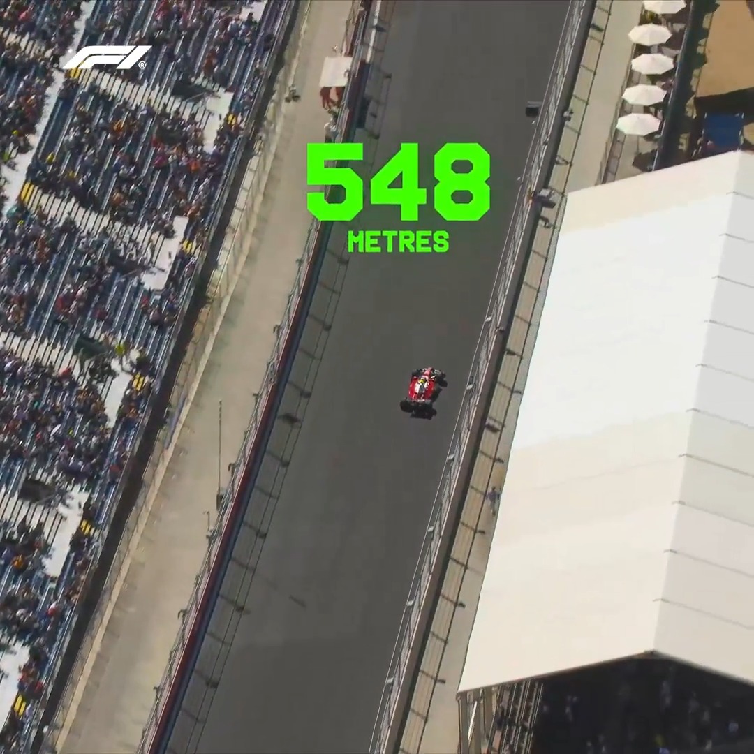 548 metres from entry to exit... 😮‍💨 La Monumental lives up to its name 👀 #F1 #SpanishGP