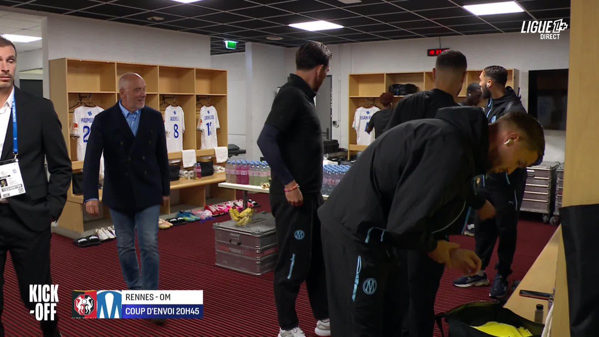 🤐 PAS UN BRUIT ! La concentration des Marseillais ce soir à leur arrivée dans le vestiaire à Rennes. 🎥 L1+