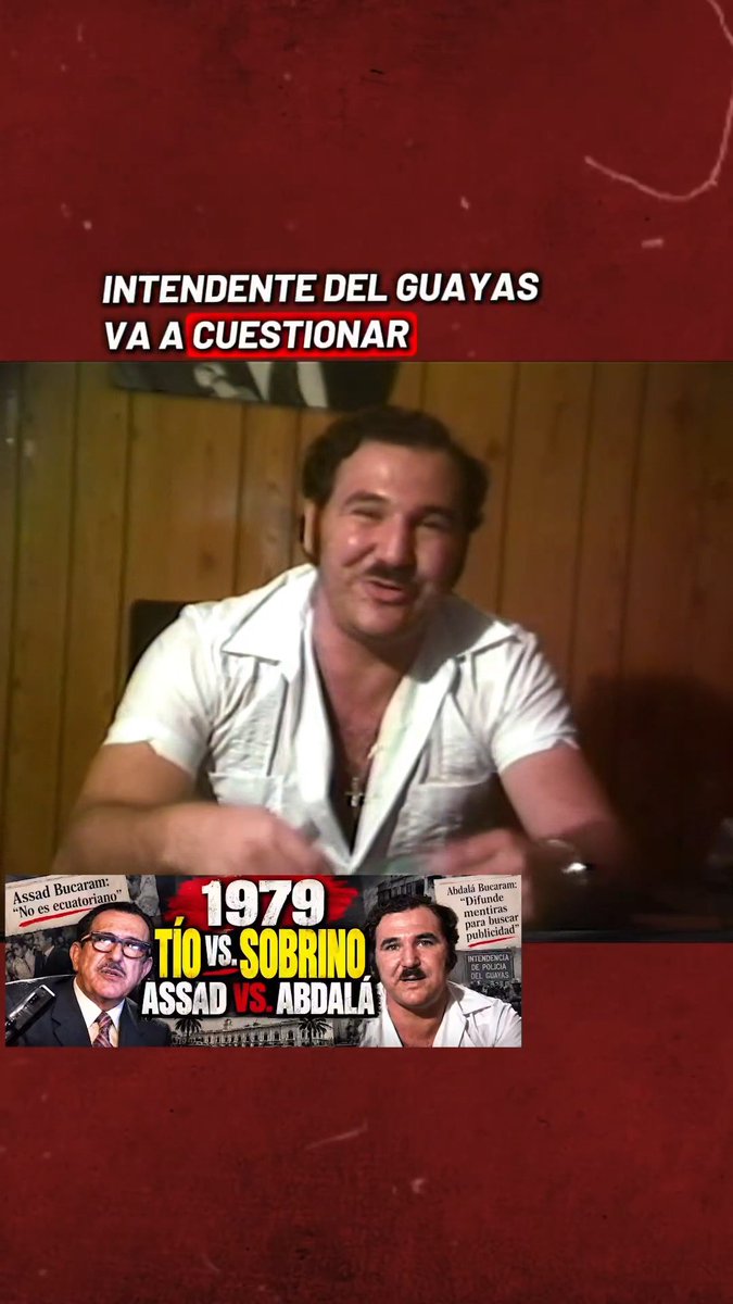 🔴 1979 | ABDALÁ, ANTES DE SER ALCALDE Y PRESIDENTE Hoy, Abdalá Bucaram vuelve a ocupar titulares tras recibir su primera condena penal en más de 45 años de vida política. Pero 47 años atrás, con apenas 27 años y recién nombrado intendente del Guayas, ya protagonizaba una feroz confrontación con su propio tío, Assad Bucaram. Acusaciones, violencia, nacionalidad, mentiras y poder. Tío contra sobrino. Assad vs. Abdalá. Un archivo de 1979 que hoy adquiere otra dimensión. #HistoriaViva #YoDivulgoLaHistoria #ArchivoSilenciado