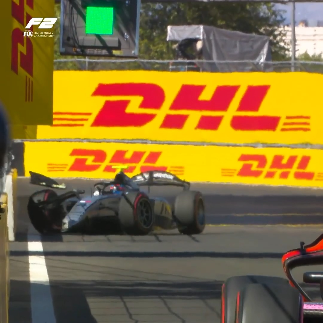 A day to forget for Colton Herta 🫣💥 #F2 #SpanishGP
