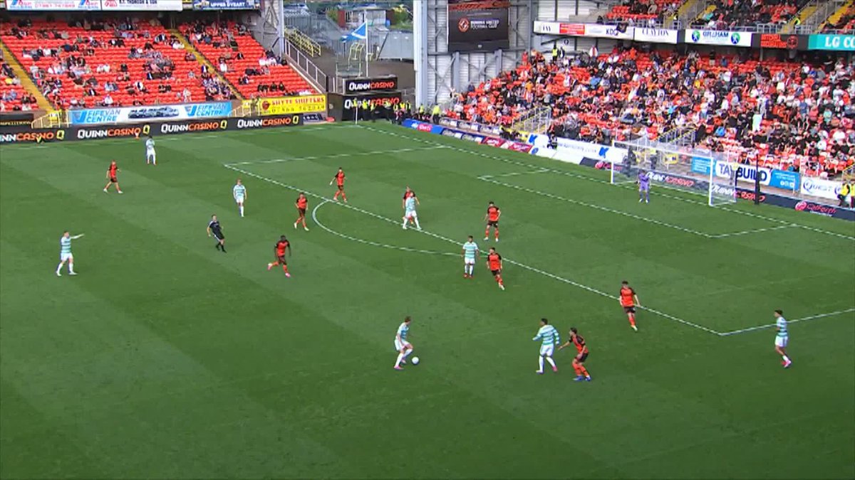🆕 Here's the VAR check as Camilo Duran's goal for Celtic stood at Dundee United, despite claims from the hosts for a handball by Kasper Hogh. For more on that, plus other incidents, watch the first Scottish Football VAR Review of the season. Link to the show in comments ⤵️🔗