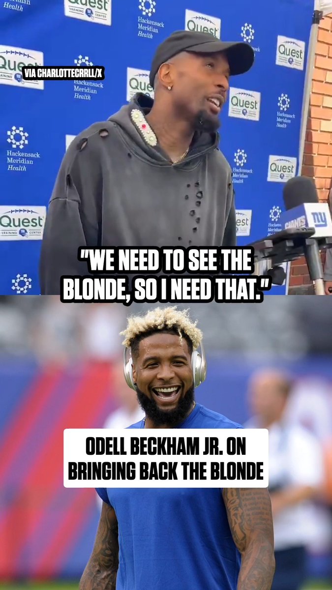 The blonde is back in session for Odell Beckham Jr 👀 (via Charlotte Carroll)