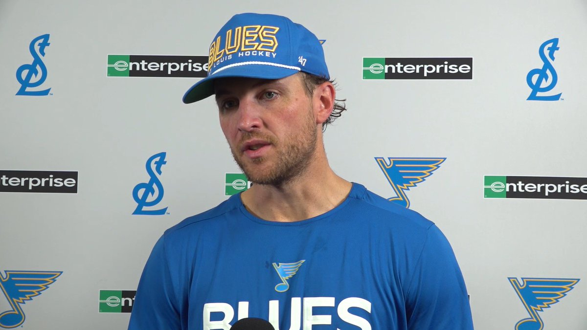 "We understand the importance of coming in on the first day of training camp, making sure we're ready to go." Cam Fowler, Dillon Dube and Brandon Carlo speak to the media following an informal skate at Centene Community Ice Center. #stlblues