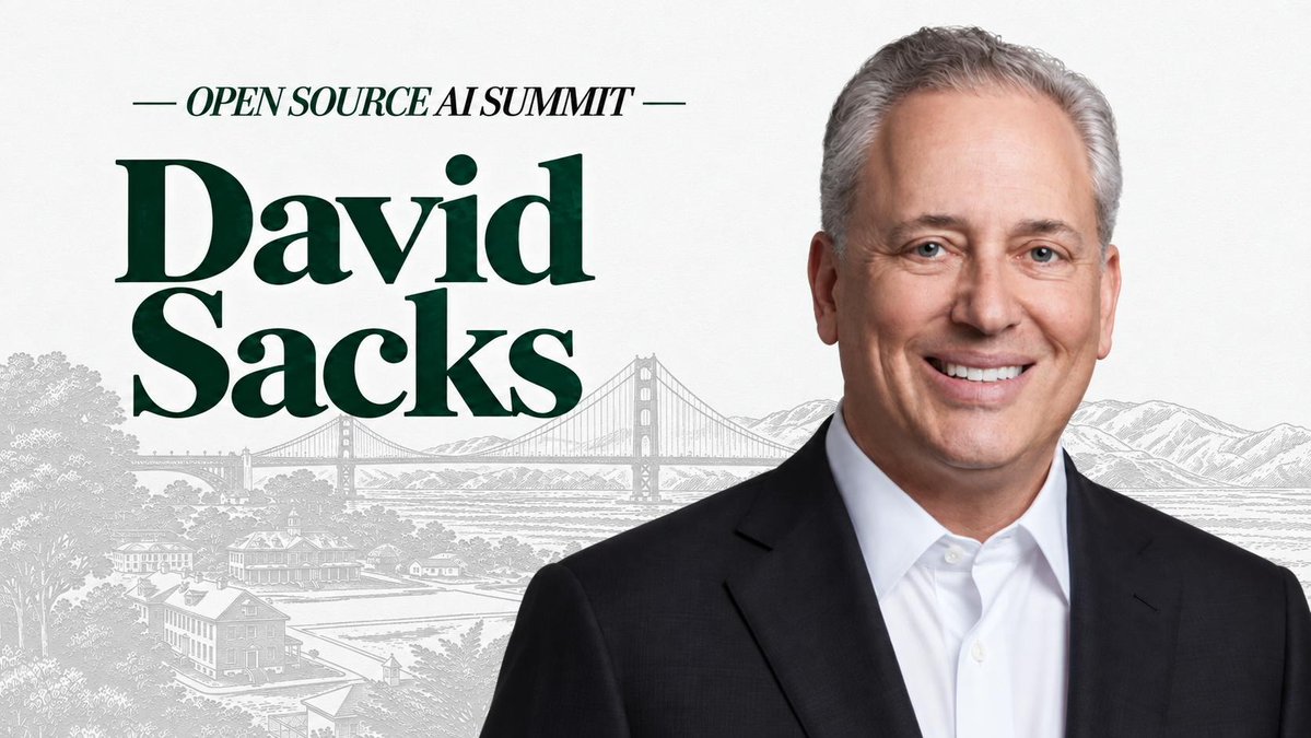 At the Open Source AI Summit in San Francisco, David Sacks joined Steve Lee for a conversation on protecting open-source AI, the impact of regulation, and the global AI race.