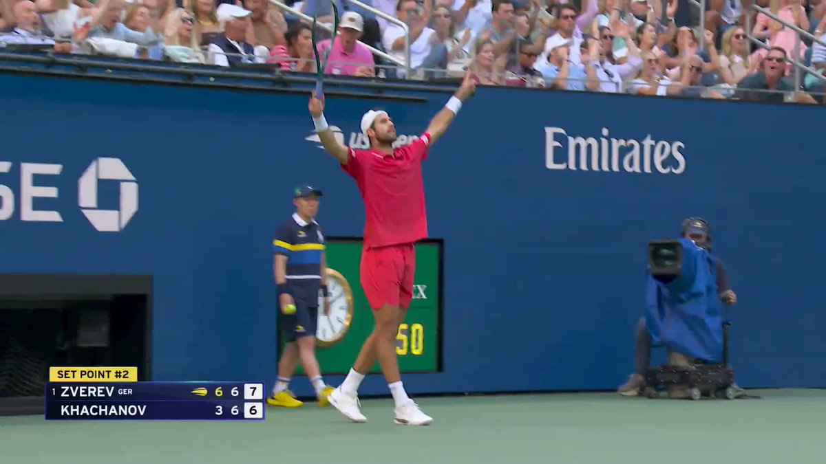 WHAT A WAY TO SAVE SET POINT, KAREN KHACHANOV!