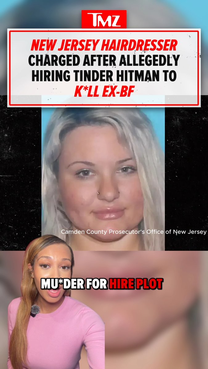 😳 A New Jersey hairdresser is facing charges after federal prosecutors say she hired a man she met on Tinder to k*ll her ex-boyfriend.