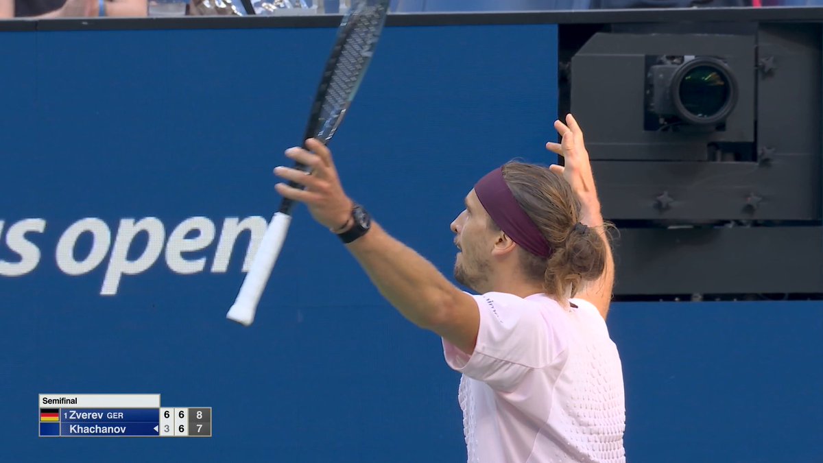 Alexander Zverev is one set away from advancing to the US Open Final 👀 Tune in now on ESPN and the ESPN App.
