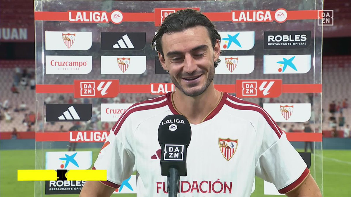 🍰 "Es la guinda del pastel al trabajo del equipo". 🗣️ Juan Iglesias tiene claro lo que supone su gol para el Sevilla Fútbol Club #LALIGAenDAZN⚽