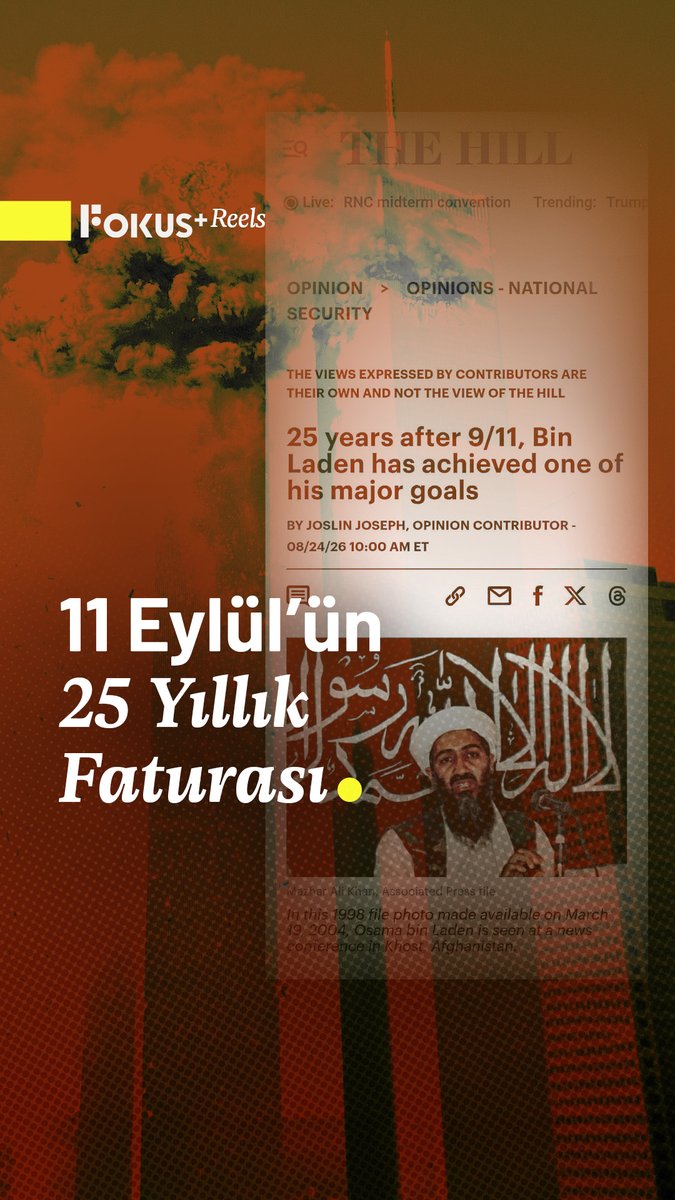 🔴 Eski ABD askeri Joslin Joseph: Bin Ladin’in 11 Eylül saldırılarıyla ABD’yi yıpratma projesi hâlâ işliyor. Bunu Sovyet Rusya ile savaşırken de yaptılar ve onları çöküşe sürüklediler. Afganistan’daki Taliban zaferi bunun bir örneği. ABD bu gibi şeylerle yıpranırken Çin ise yükseliyor.