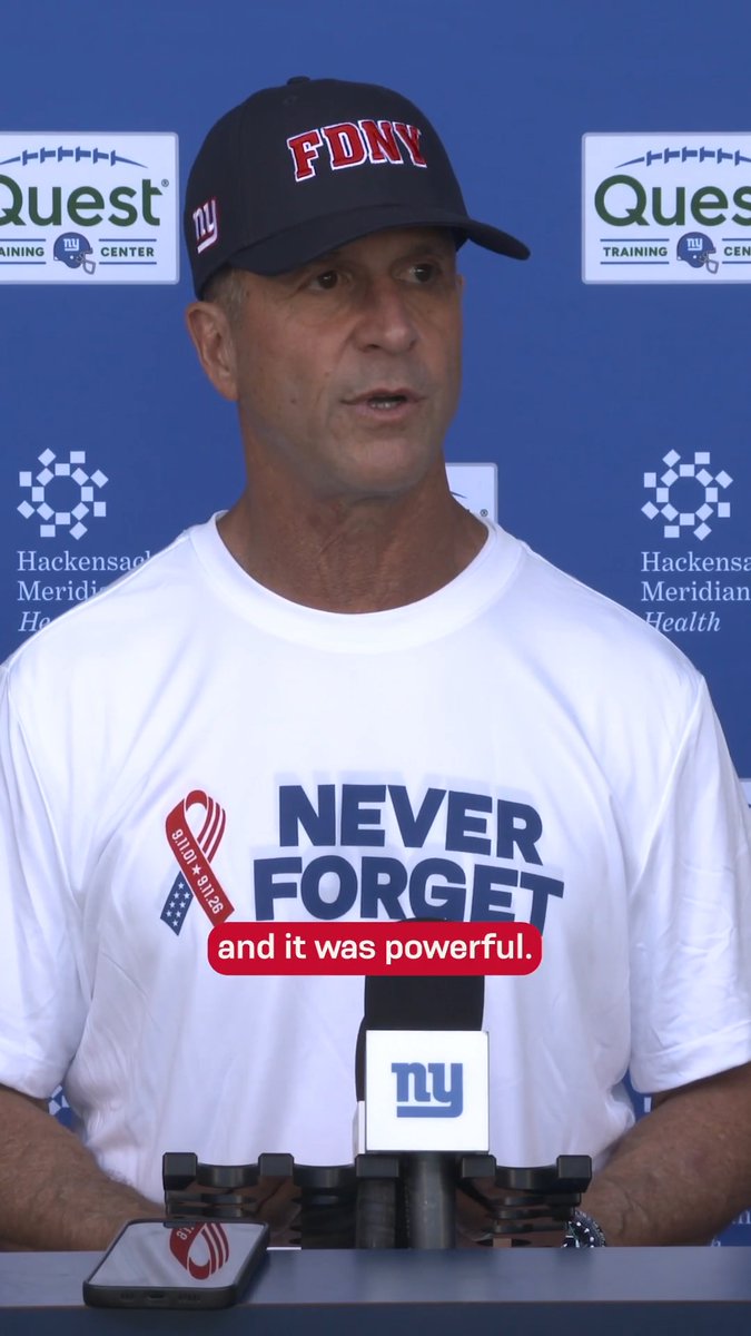 "It's a story of heroes" -Coach Harbaugh on honoring 9/11