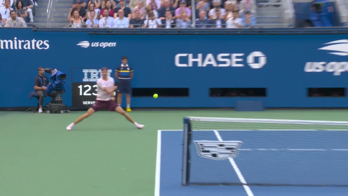 Zverev goes around the net and finds the winner!