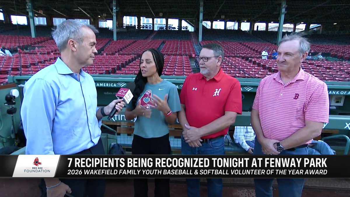 The Red Sox and Red SoxFund are recognizing the Wakefield Family Youth Baseball &amp; Softball Volunteers of the Year ❤️ These volunteers are working hard to grow the game in our communities... and make even more Red Sox fans 😂❤️