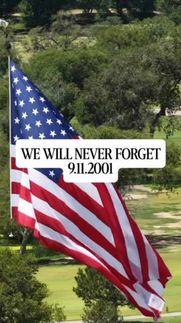 25 years later, we remember. Today isn't about golf — it's about honoring the lives lost and the heroes who ran toward danger. 🇺🇸 Never forget. #September11 #NeverForget