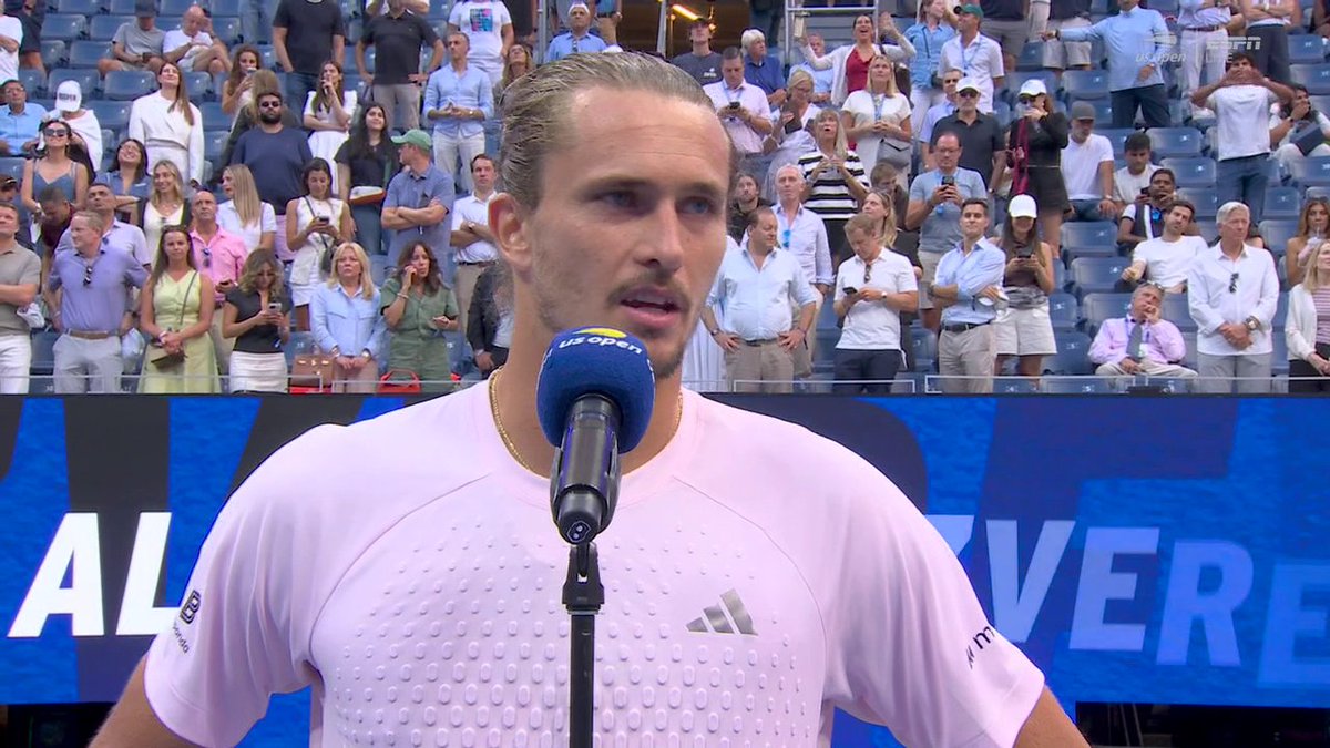 "Hopefully I cannot make the American Dream come true on Sunday." Alexander Zverev on facing either Frances Tiafoe or Ben Shelton in the US Open Final 😅