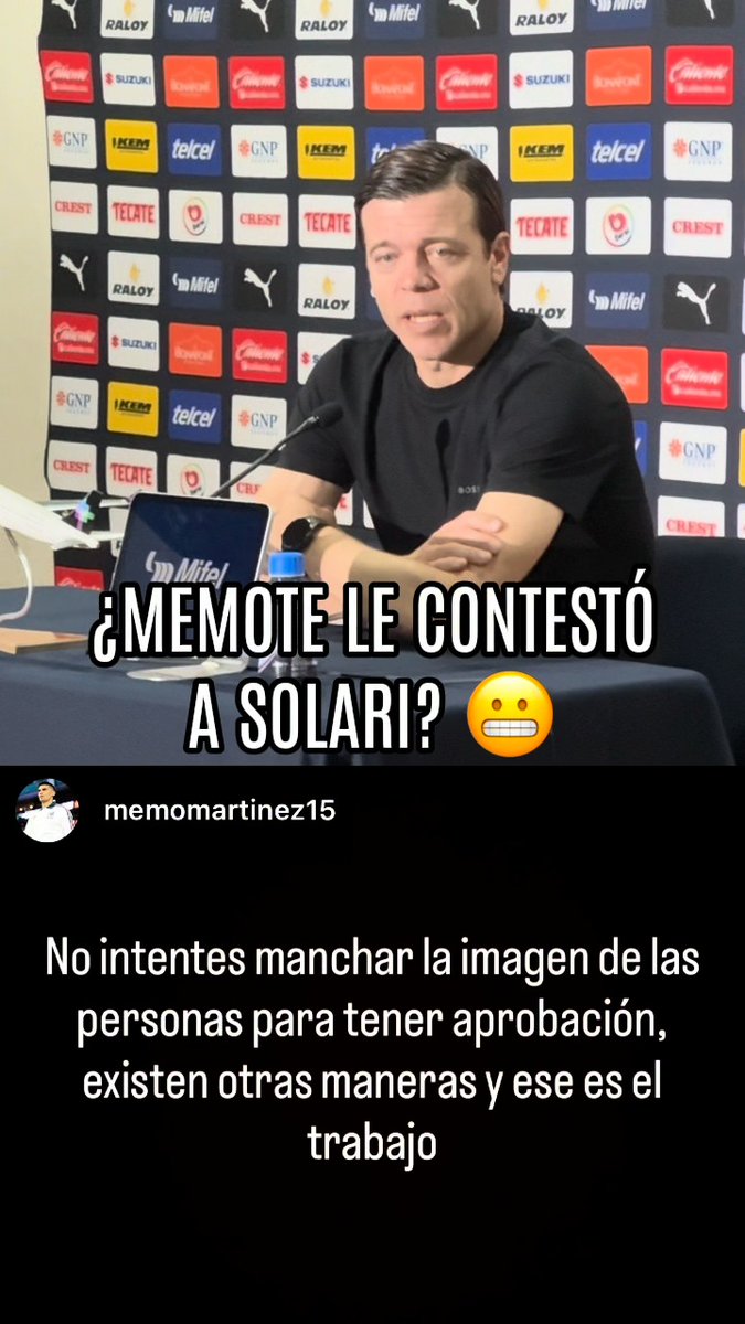 ¿MEMOTE LE CONTESTÓ AL TANO? 😳 👀 Ojito con la historia que subió Guillermo Martínez, tras las declaraciones de ayer de Esteban Solari en conferencia de prensa.