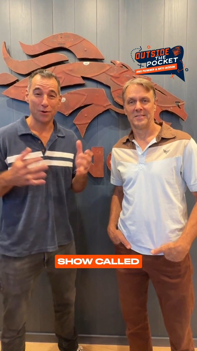 Just in ⏰ for the regular season ... Introducing a new weekly 🏈 preview show with Broncos Legacy alums Jake Plummer and Nate Jackson! Outside The Pocket premieres Saturday, Sept. 12, at 11am MT on YouTube 📺